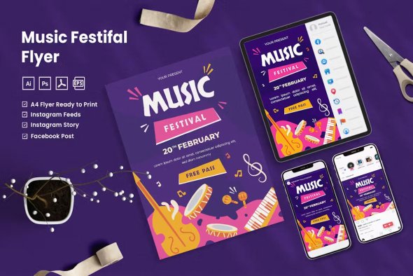 Music Fest - Flyer Set - 9LCQ4XL