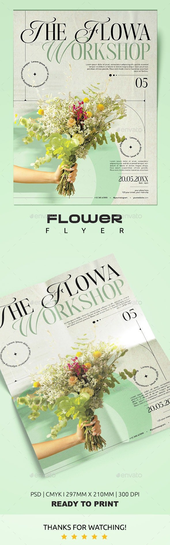 GraphicRiver - Flower Workshop Flyer - 52080481