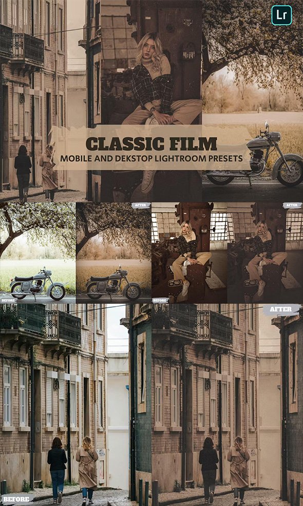 Classic Film Lightroom Presets Dekstop and Mobile - FWP22CM