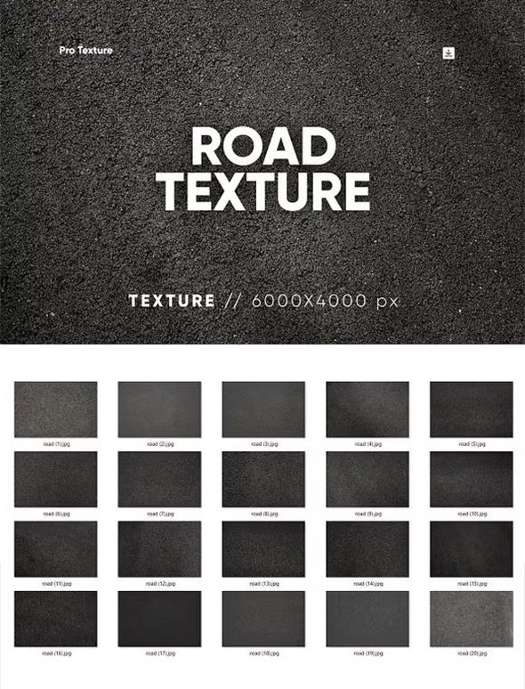 CreativeMarket - 20 Road Texture HQ - 227748474