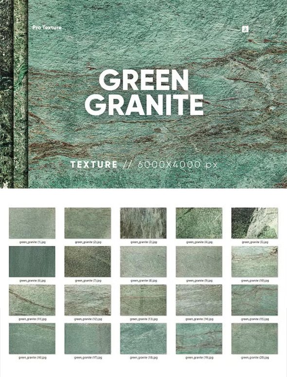 CreativeMarket - 20 Green Granite Textures HQ - 227748461