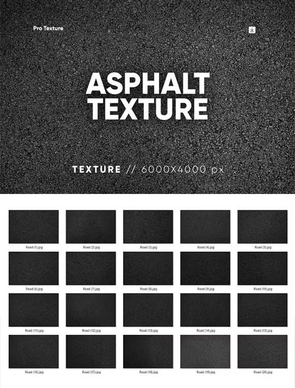 CreativeMarket - 20 Asphalt Texture HQ - 279728382